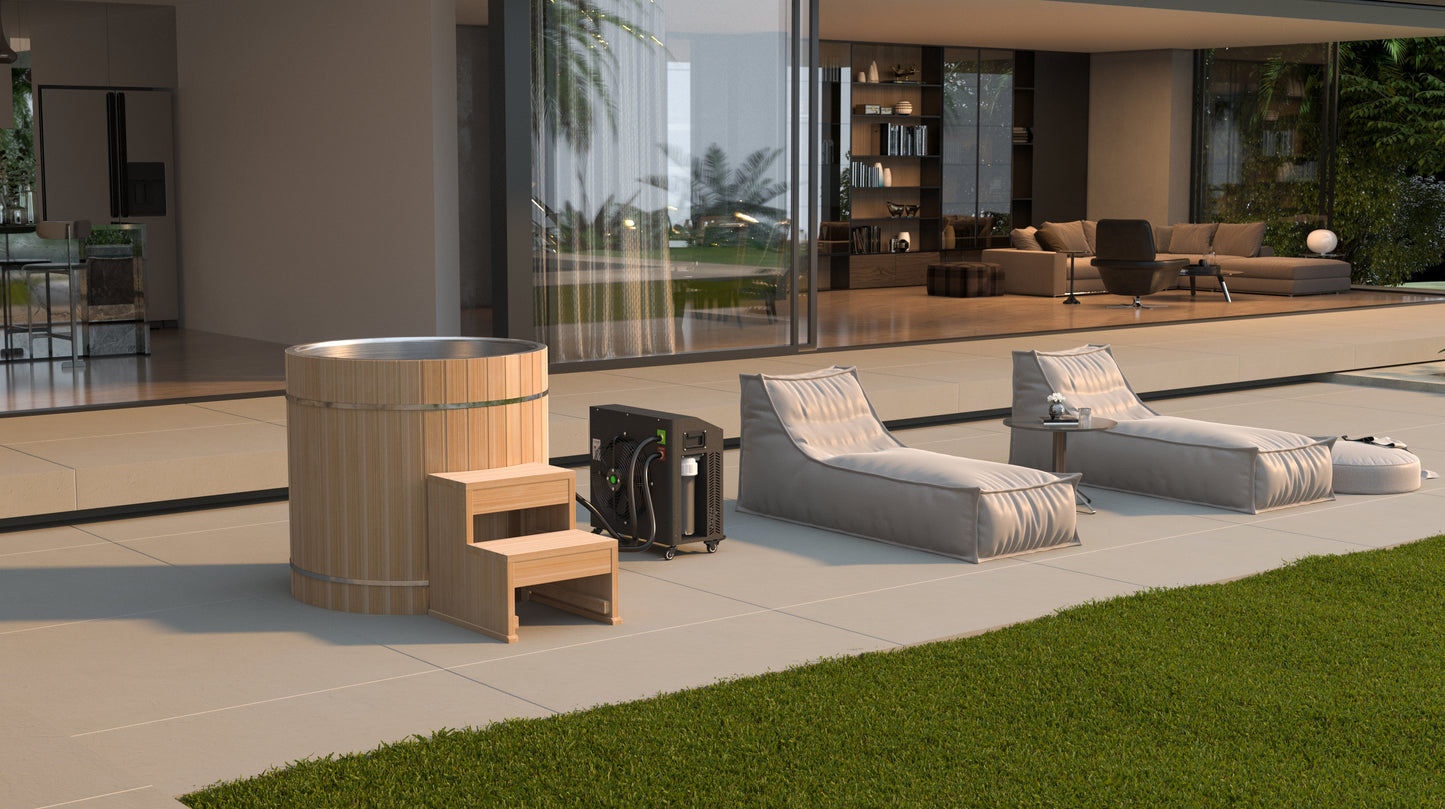 Dynamic Cold Therapy Barrel - 316 Ultra Stainless Steel with Pacific Cedar Exterior