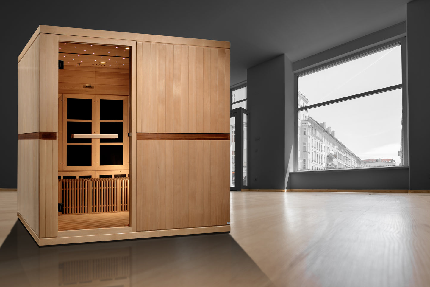 Golden Designs Catalonia 8 person PureTech™ Near Zero EMF FAR Infrared Sauna