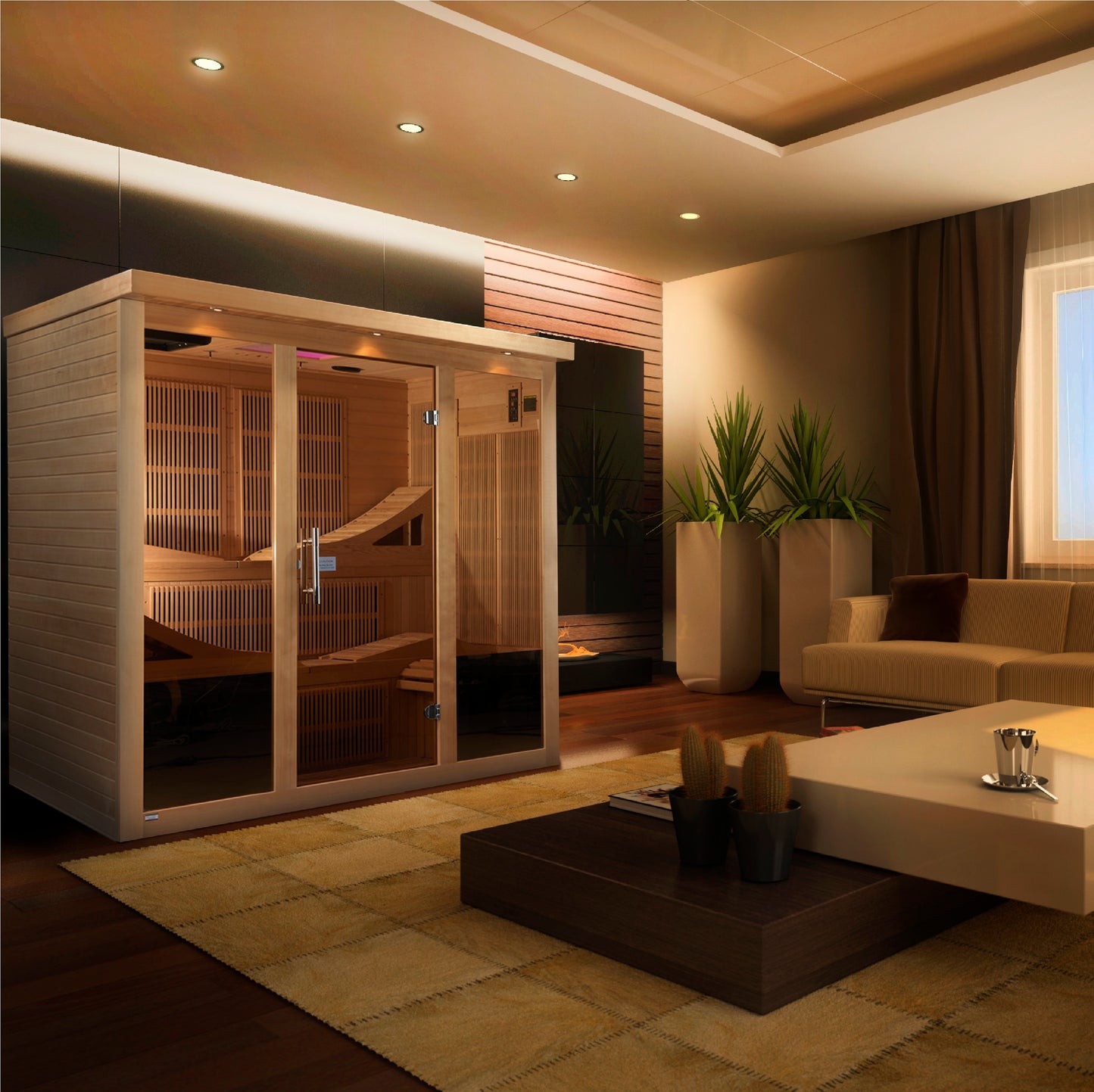 Golden Designs Monaco 6 person PureTech™ Near Zero EMF FAR Infrared Sauna