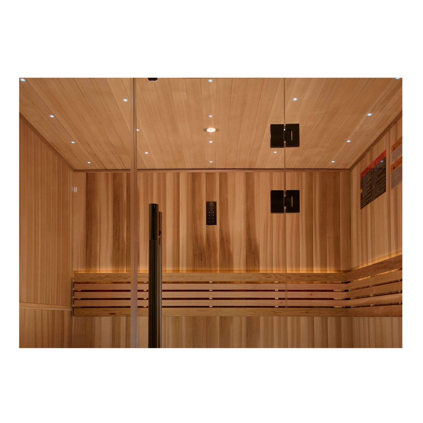 Golden Designs "Copenhagen Edition" 3 person Traditional Sauna - Canadian Red Cedar Interior and Pacific Premium Clear Cedar Exterior
