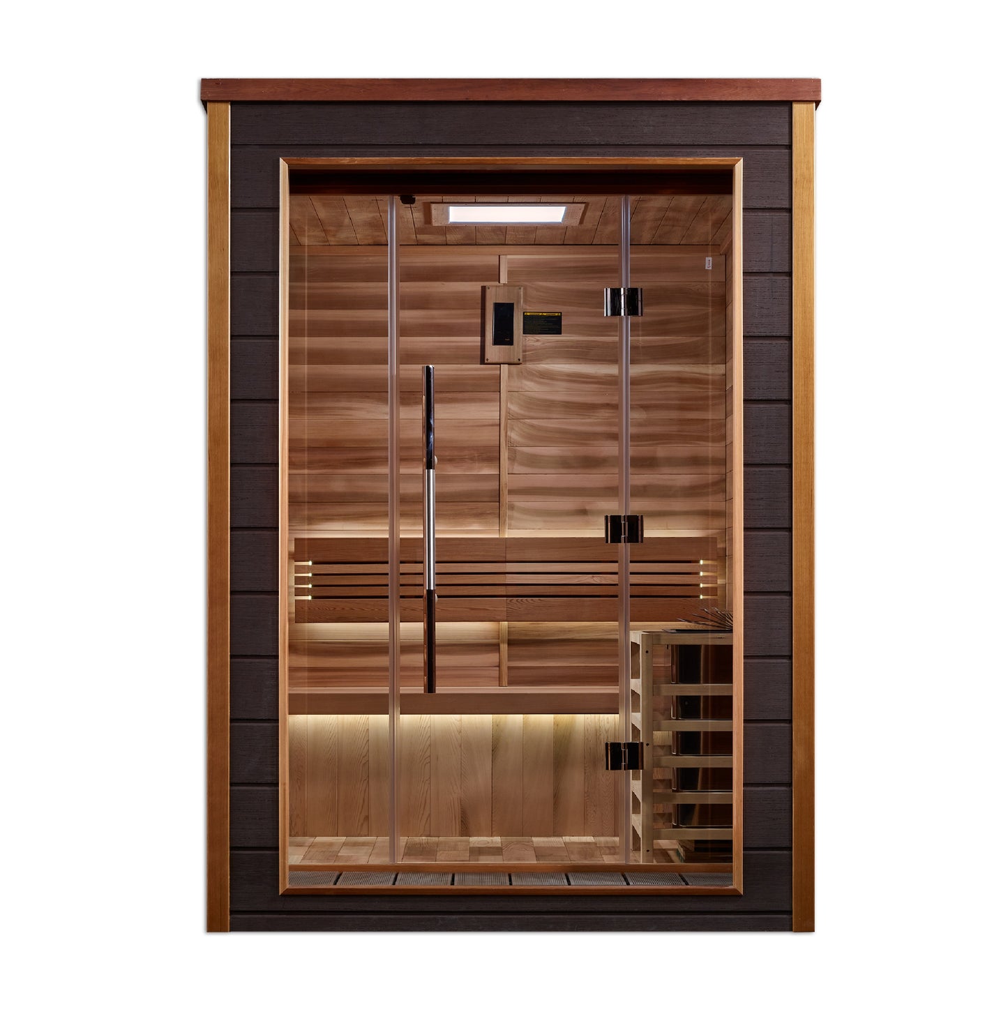 Golden Designs Narvik 2 person Outdoor Traditional Sauna - Canadian Red Cedar Interior