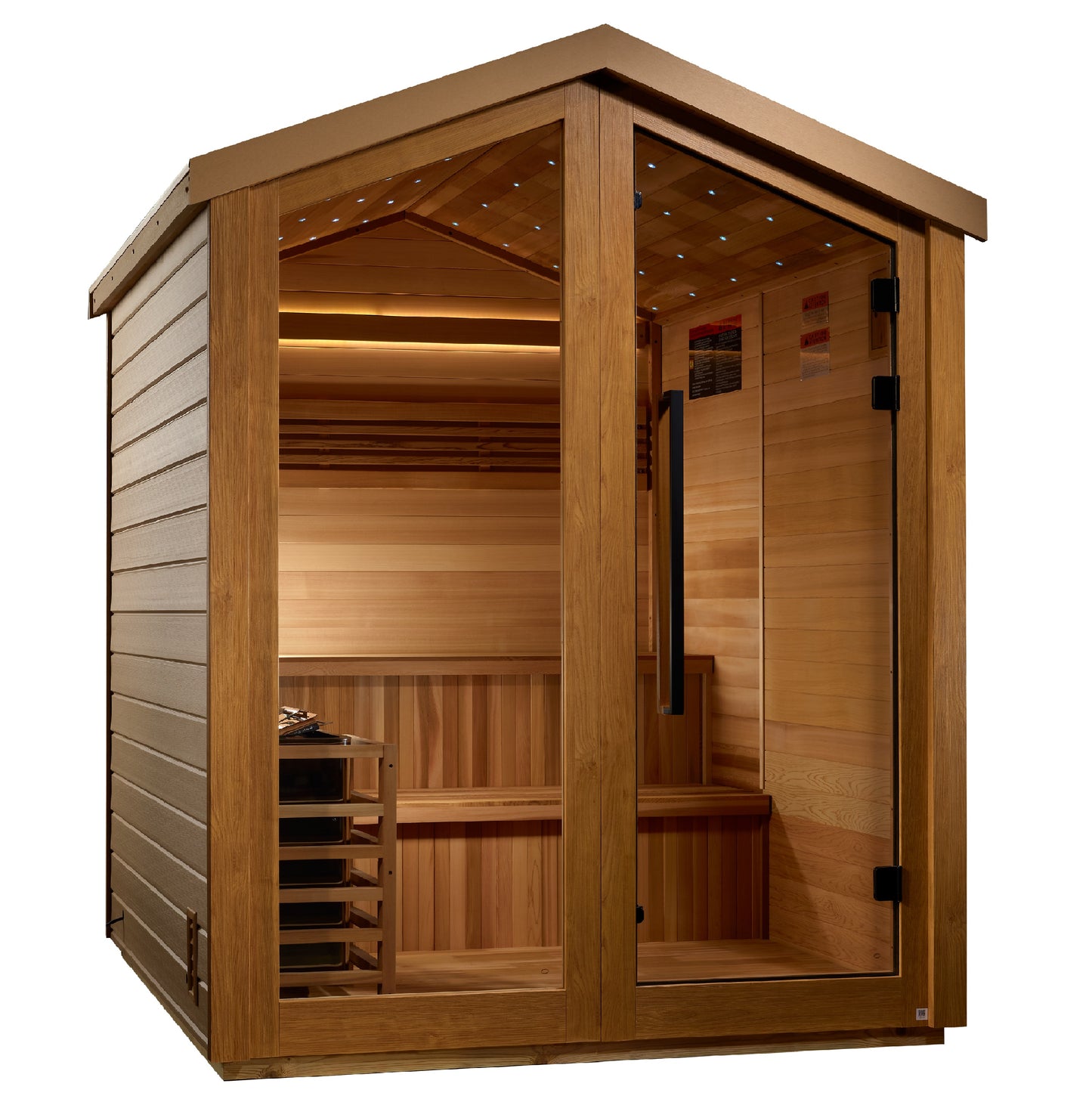 Golden Designs Kaarina 6 person Outdoor Traditional Sauna - Canadian Red Cedar Interior