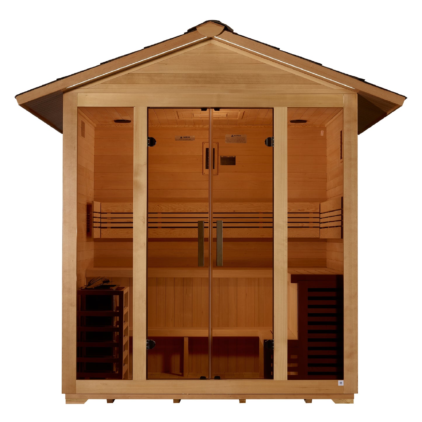Golden Designs "Vorarlberg" 5 person Traditional Outdoor Sauna - Canadian Hemlock