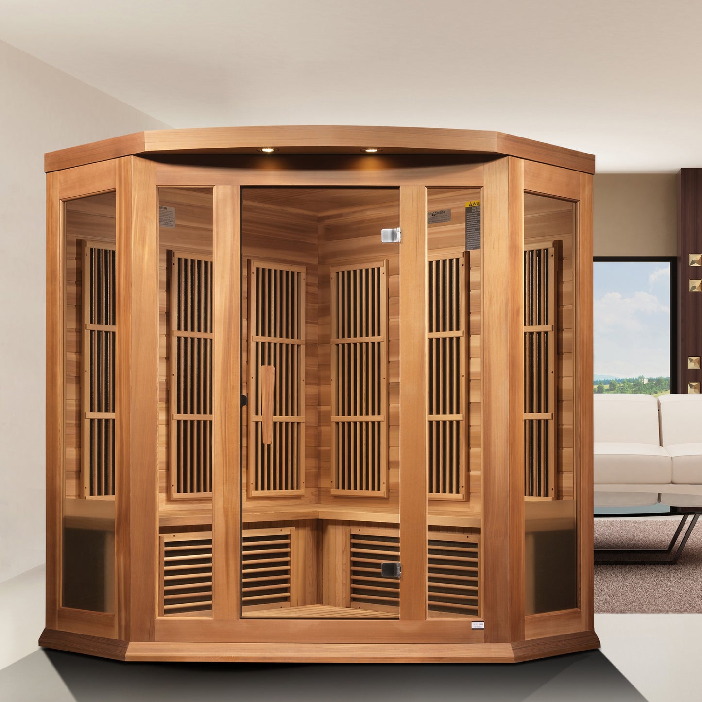 Maxxus 3 person Corner Low EMF FAR Infrared Sauna