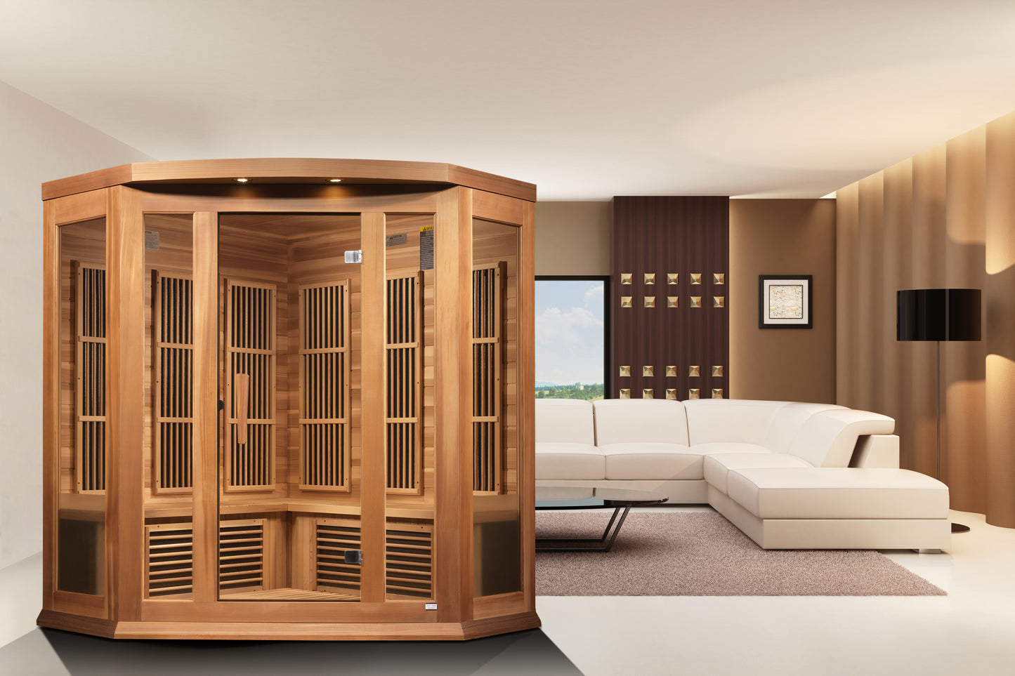 Maxxus 3 person Corner Low EMF FAR Infrared Sauna