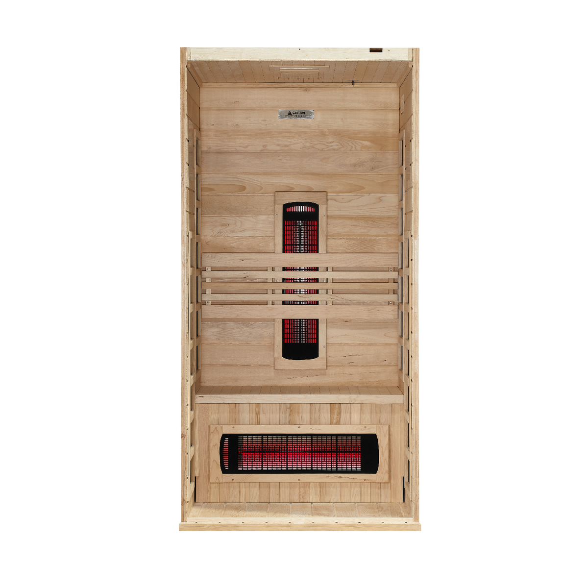 Dynamic Martin DYN-6006-03 full-spectrum infrared sauna interior and heater layout