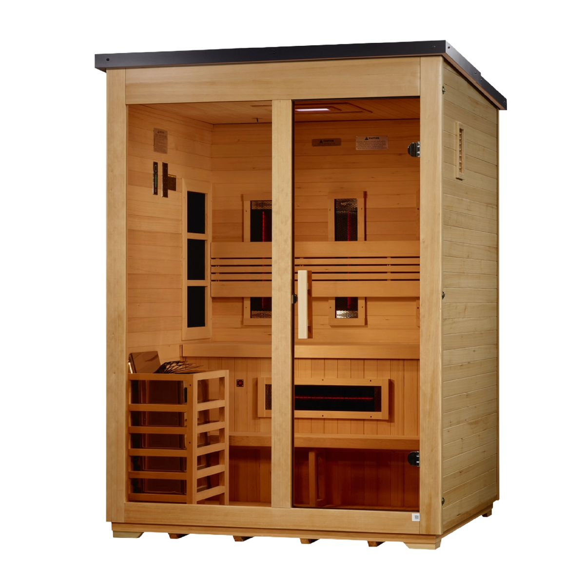 Golden Designs Carinthia GDI-8023-01 outdoor hybrid sauna right angle
