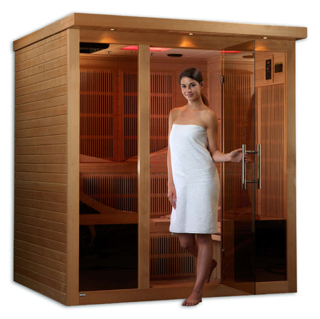 Golden Designs Monaco six-person infrared sauna