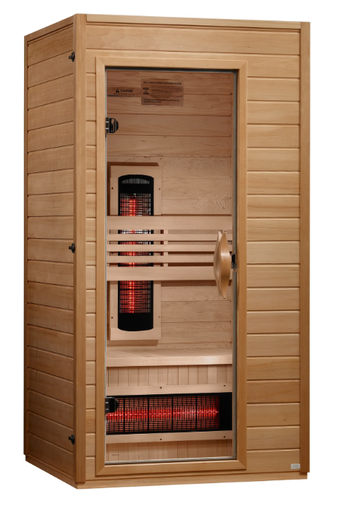 ***New 2026 Model*** Dynamic Martin Full Spectrum 1–2 Person Near Zero EMF Infrared Sauna (Canadian Hemlock)