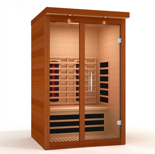 ***New 2026 Model*** Dynamic Llumeneres Full Spectrum 2-Person Near Zero EMF Infrared Sauna (Canadian Hemlock)