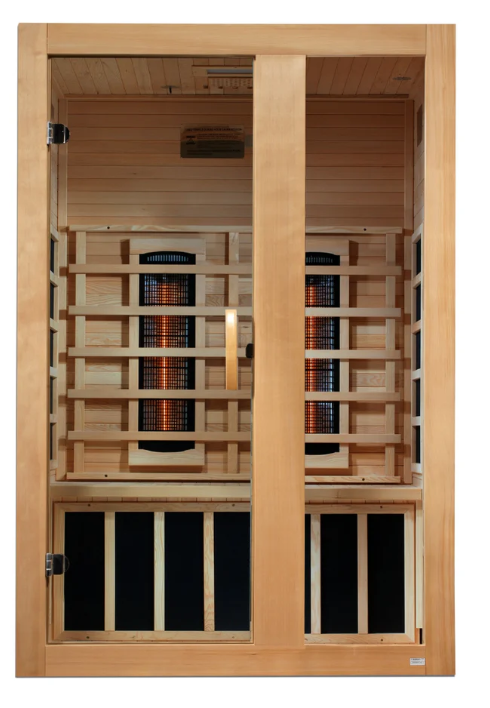 ***New 2026 Model*** Dynamic Serena Full Spectrum 2-Person Near Zero EMF Infrared Sauna (Canadian Hemlock)