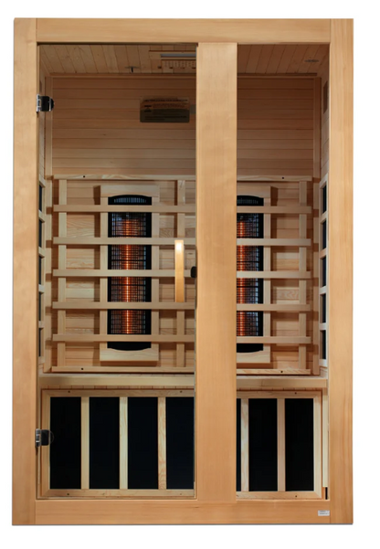 ***New 2026 Model*** Dynamic Serena Full Spectrum 2-Person Near Zero EMF Infrared Sauna (Canadian Hemlock)