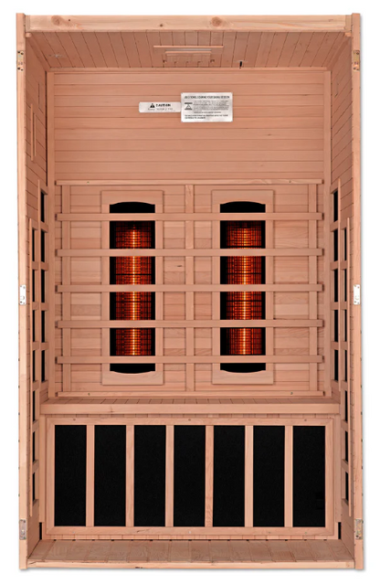***New 2026 Model*** Dynamic Serena Full Spectrum 2-Person Near Zero EMF Infrared Sauna (Canadian Hemlock)