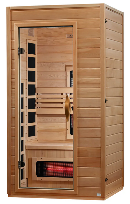 ***New 2026 Model*** Dynamic Martin Full Spectrum 1–2 Person Near Zero EMF Infrared Sauna (Canadian Hemlock)