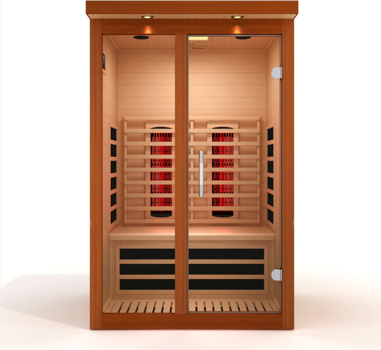 ***New 2026 Model*** Dynamic Llumeneres Full Spectrum 2-Person Near Zero EMF Infrared Sauna (Canadian Hemlock)