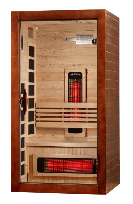 ***New 2026 Model*** Dynamic Santorini Full Spectrum 1–2 Person Near Zero EMF Infrared Sauna (Canadian Hemlock)
