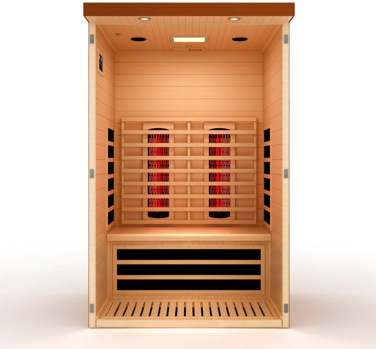 ***New 2026 Model*** Dynamic Llumeneres Full Spectrum 2-Person Near Zero EMF Infrared Sauna (Canadian Hemlock)