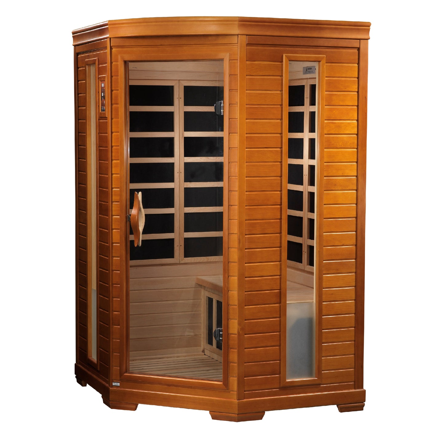 DYN-6225-02 Elite Dynamic Heming Elite 2 person Corner Ultra Low EMF FAR Infrared Sauna