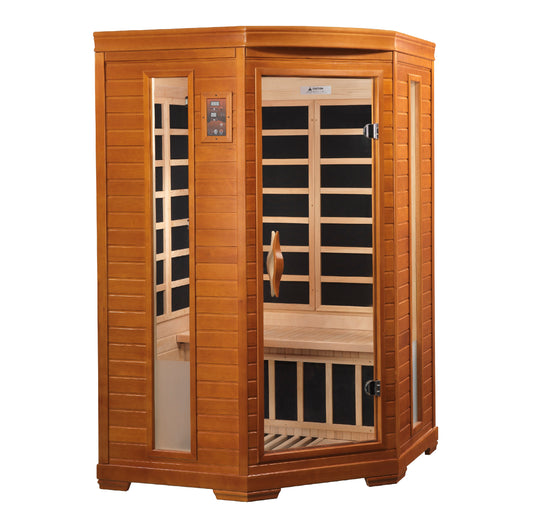 DYN-6225-02 Dynamic Heming 2 person Corner Low EMF FAR Infrared Sauna