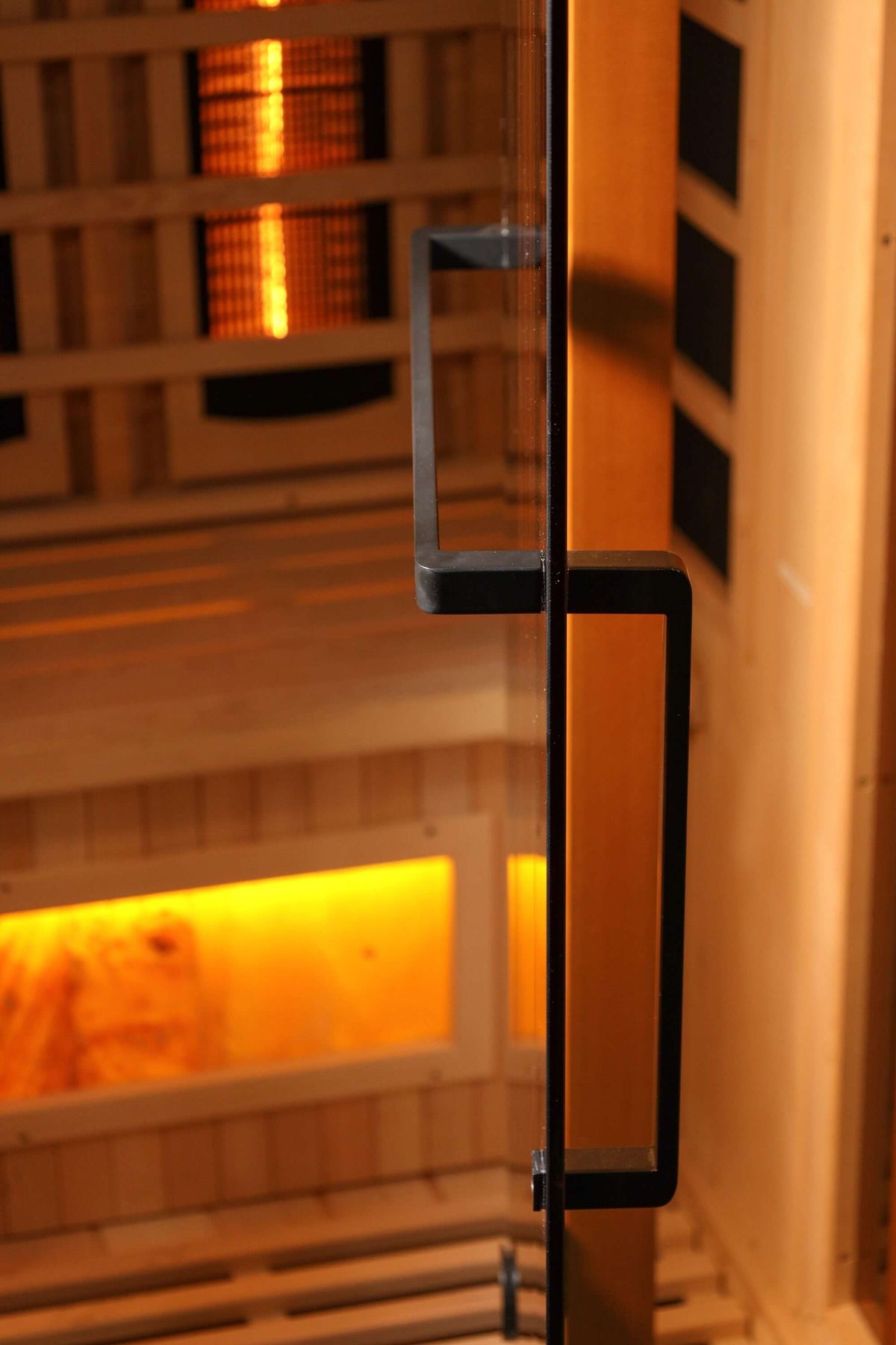 Golden Designs 3 person Full Spectrum PureTech™ Near Zero EMF FAR Infrared Sauna with Himalayan Salt Bar