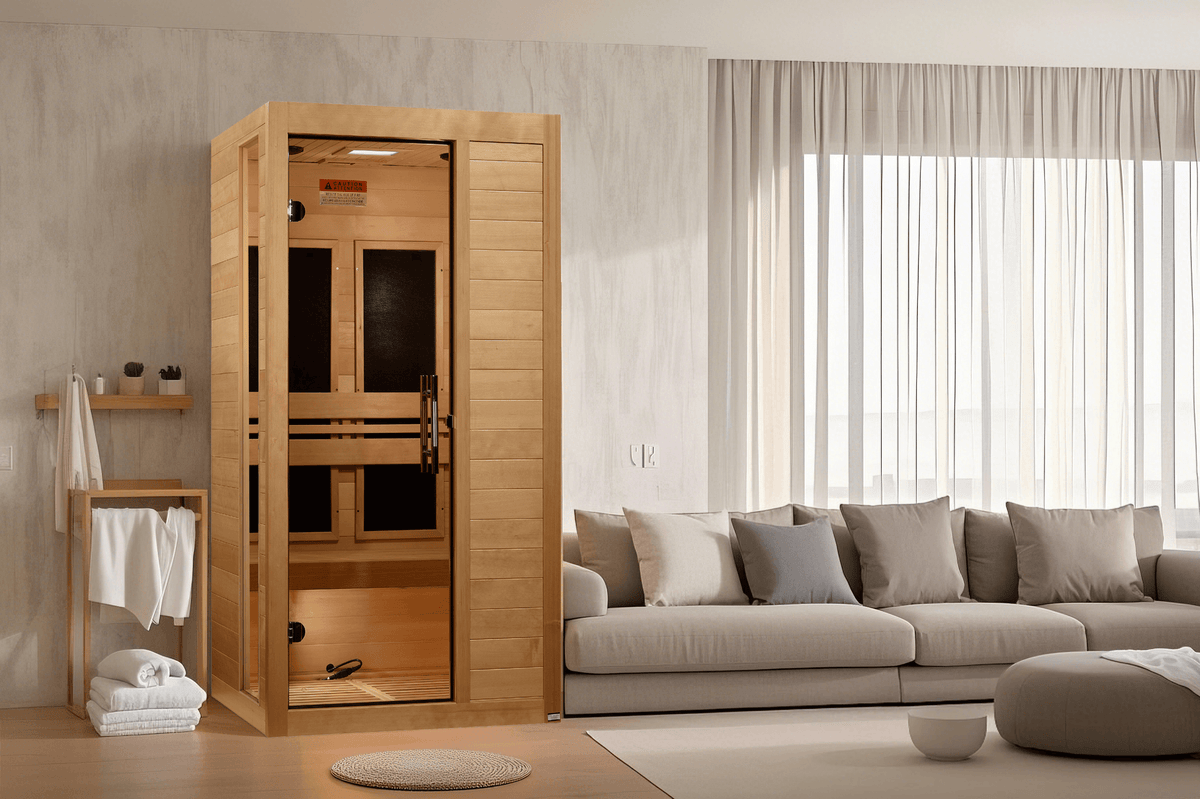 ***New 2026 Model*** Dynamic Veneto Elite 1–2 Person Ultra Low EMF FAR Infrared Sauna (Canadian Hemlock)
