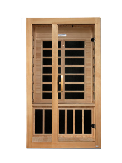 ***New 2026 Model*** Dynamic Gracia Full Spectrum 1–2 Person Near Zero EMF Infrared Sauna (Canadian Hemlock)