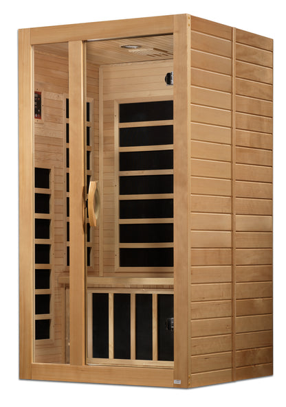 ***New 2026 Model*** Dynamic Gracia Full Spectrum 1–2 Person Near Zero EMF Infrared Sauna (Canadian Hemlock)