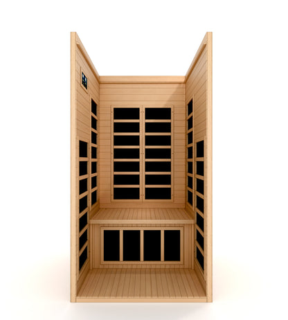***New 2026 Model*** Dynamic Gracia Full Spectrum 1–2 Person Near Zero EMF Infrared Sauna (Canadian Hemlock)