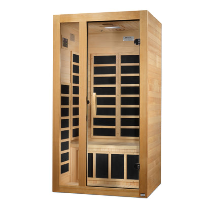 ***New 2026 Model*** Dynamic Gracia Full Spectrum 1–2 Person Near Zero EMF Infrared Sauna (Canadian Hemlock)