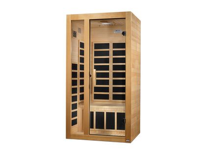 ***New 2026 Model*** Dynamic Gracia Elite 1–2 Person Ultra Low EMF FAR Infrared Sauna (Canadian Hemlock)