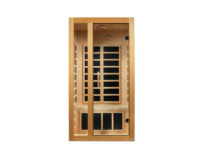 ***New 2026 Model*** Dynamic Gracia Elite 1–2 Person Ultra Low EMF FAR Infrared Sauna (Canadian Hemlock)