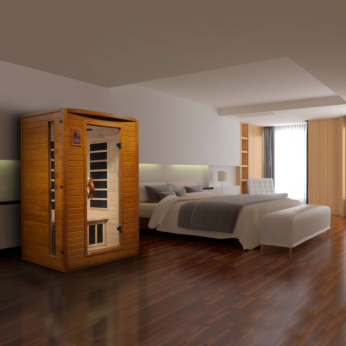 Dynamic Versailles Elite 2-Person Ultra Low EMF FAR Infrared Sauna (Canadian Hemlock)