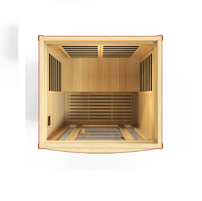 DYN-6206-01 Elite Dynamic San Marino Elite 2 person Ultra Low EMF FAR Infrared Sauna