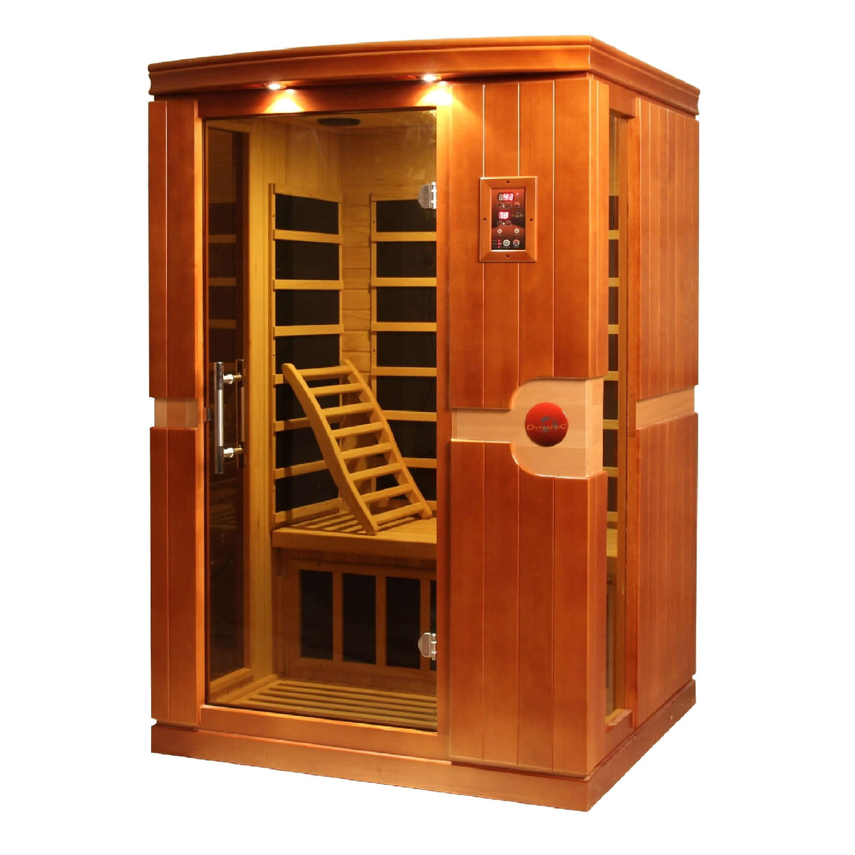 Dynamic Venice 2-person infrared sauna cabin and glass door