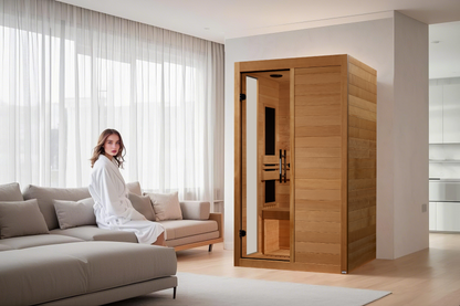 ***New 2026 Model*** Dynamic Lucca Elite 2-Person Ultra Low EMF FAR Infrared Sauna (Canadian Hemlock)
