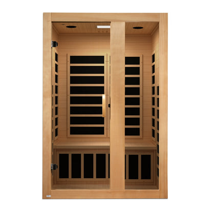 ***New 2026 Model*** Dynamic Serena 2-Person Low EMF FAR Infrared Sauna (Canadian Hemlock)