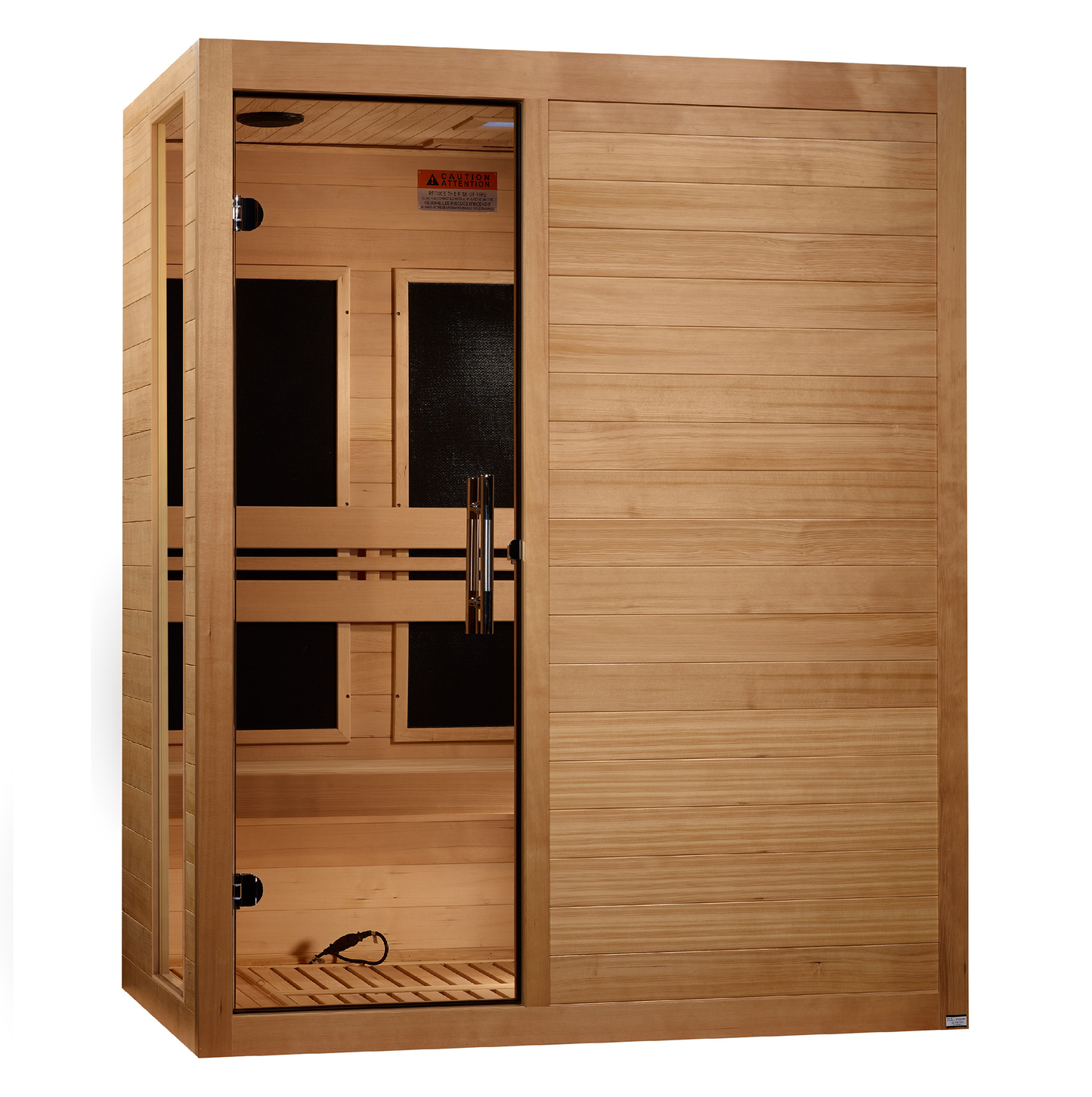 ***New 2026 Model*** Dynamic Toscana Elite 3-Person Ultra Low EMF FAR Infrared Sauna (Canadian Hemlock)