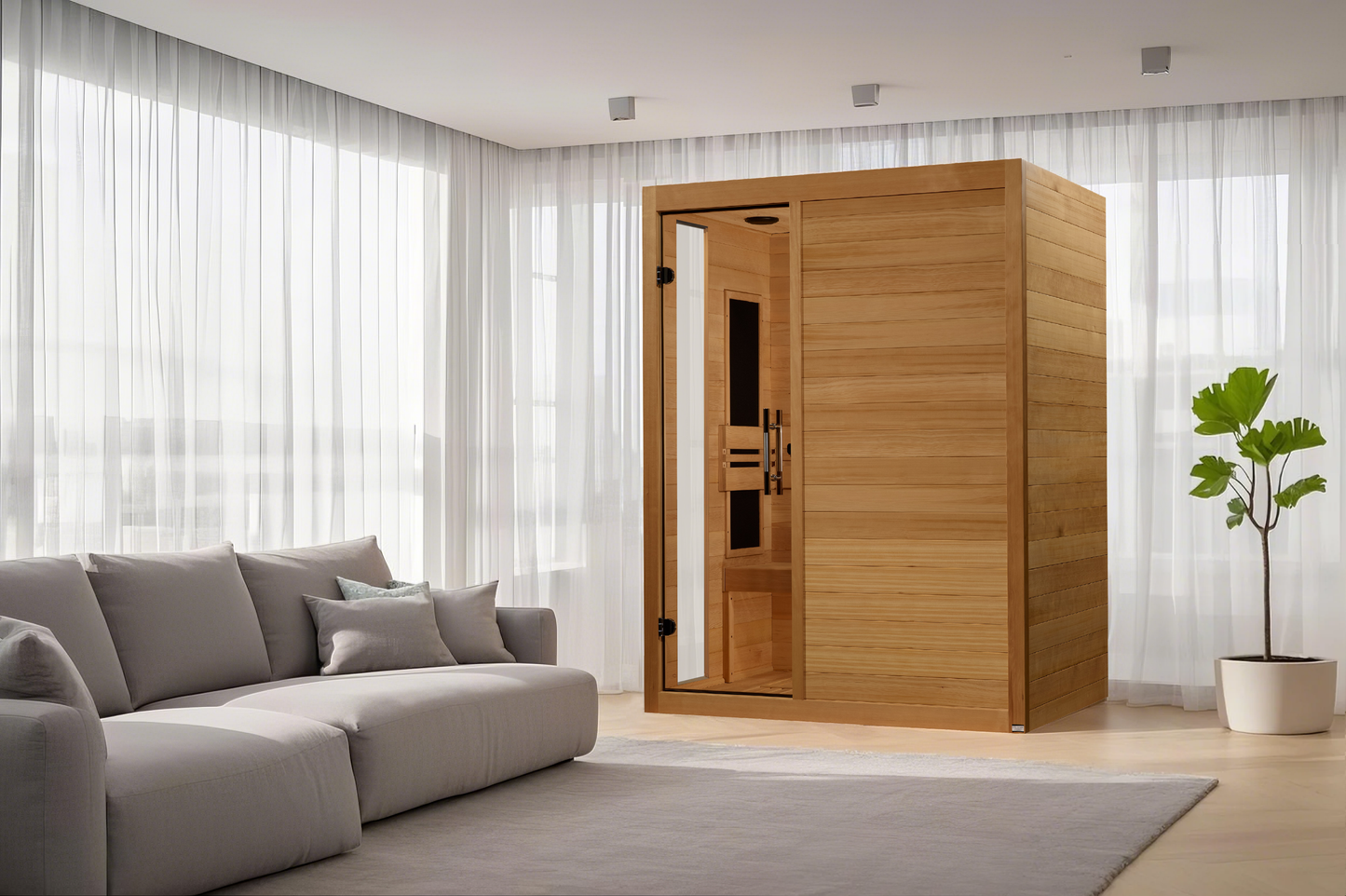 ***New 2026 Model*** Dynamic Toscana 3-Person Low EMF FAR Infrared Sauna (Canadian Hemlock)