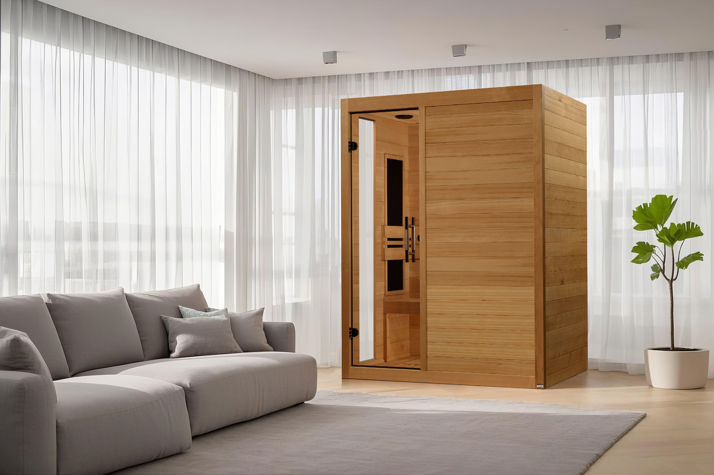 ***New 2026 Model*** Dynamic Toscana Elite 3-Person Ultra Low EMF FAR Infrared Sauna (Canadian Hemlock)