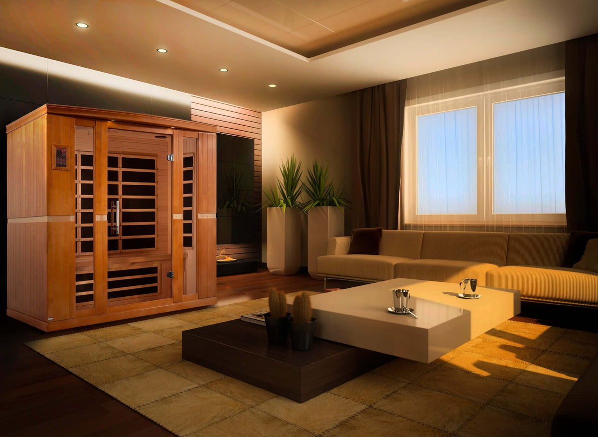 Dynamic Bergamo Elite 4-Person Ultra Low EMF FAR Infrared Sauna (Canadian Hemlock)