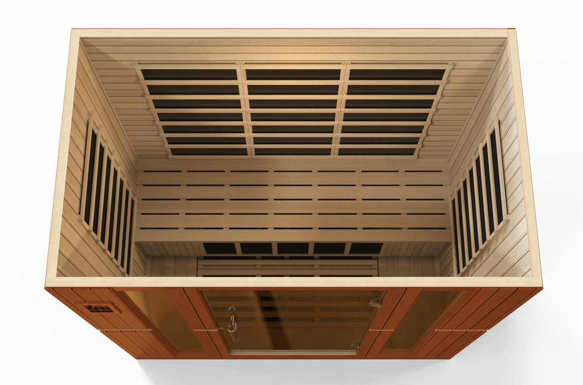 Dynamic Bergamo Elite 4-Person Ultra Low EMF FAR Infrared Sauna (Canadian Hemlock)