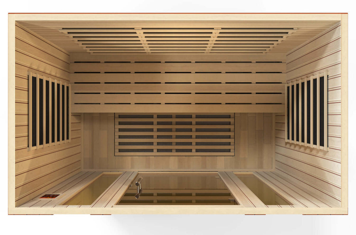 Dynamic Bergamo Elite 4-Person Ultra Low EMF FAR Infrared Sauna (Canadian Hemlock)