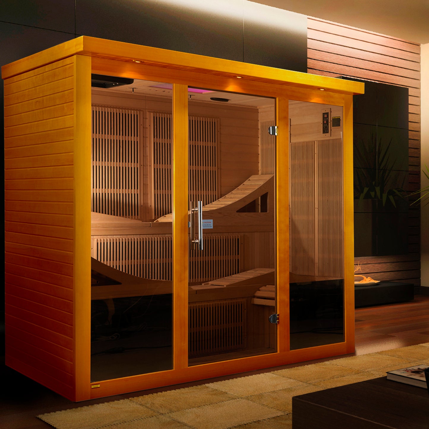 DYN-6996-01 Elite Monaco 6 person Ultra Low EMF FAR Infrared Sauna