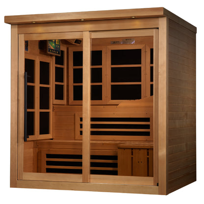 GDI-6996-02 Golden Designs Monaco Limited Edition 6 person PureTech™ Near Zero EMF FAR Infrared Sauna