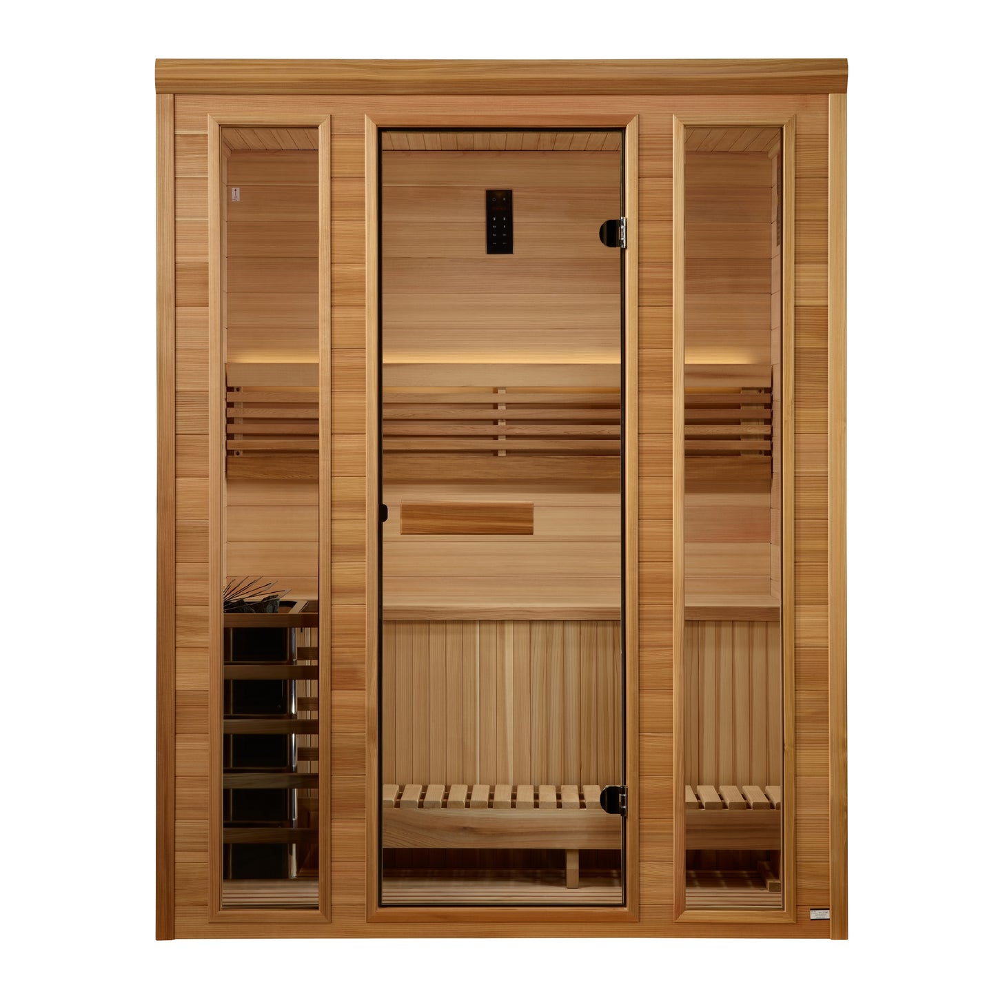 GDI-7030-01 Golden Designs "Andermatt Edition" 2 or 3 person Traditional Steam Sauna - Pacific Premium Clear Cedar