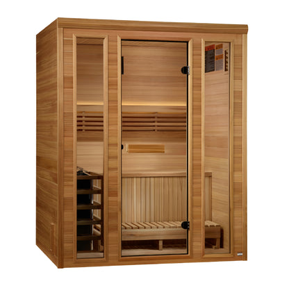 GDI-7030-01 Golden Designs "Andermatt Edition" 2 or 3 person Traditional Steam Sauna - Pacific Premium Clear Cedar