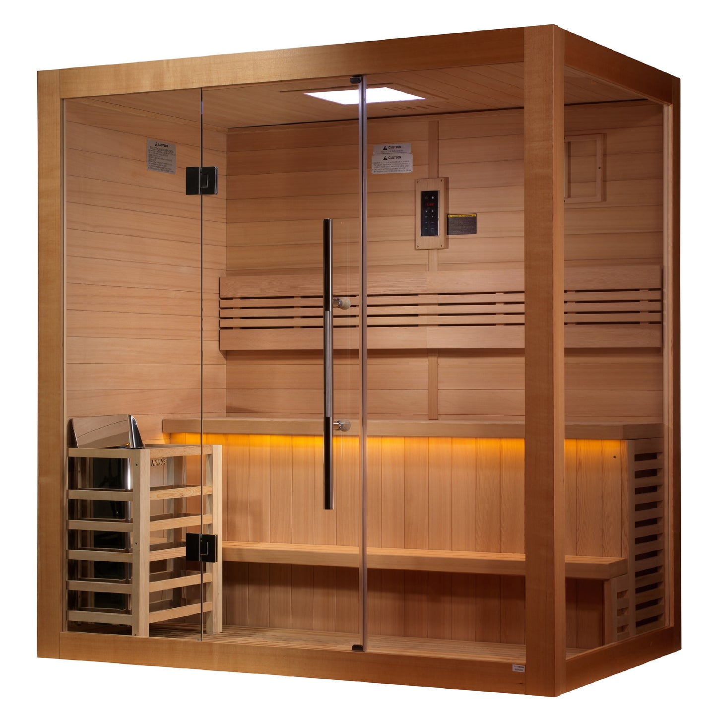 GDI-7203-01 Golden Designs "Forssa Edition" 3 person Indoor Traditional Sauna - Canadian Red Cedar Interior