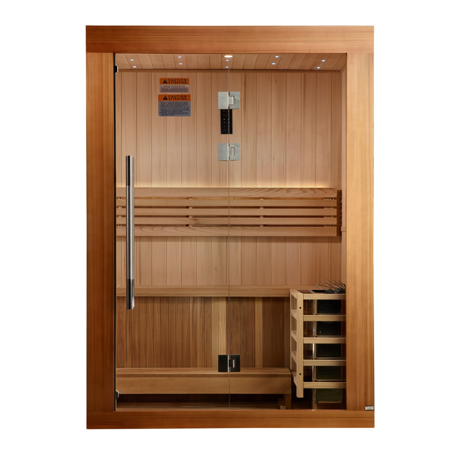 GDI-7289-02 Golden Designs "Sundsvall Edition" 2 person Traditional Sauna - Canadian Red Cedar Interior and Pacific Premium Clear Cedar Exterior