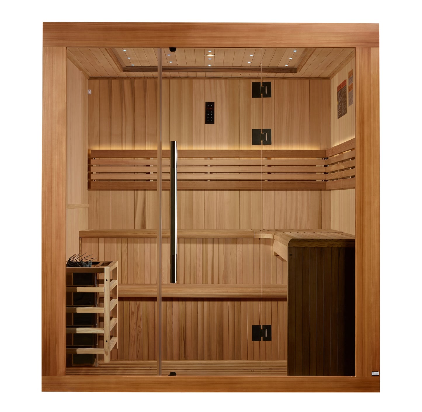 GDI-7689-02 Golden Designs "Osla Edition" 6 person Traditional Sauna - Canadian Red Cedar Interior and Pacific Premium Clear Cedar Exterior