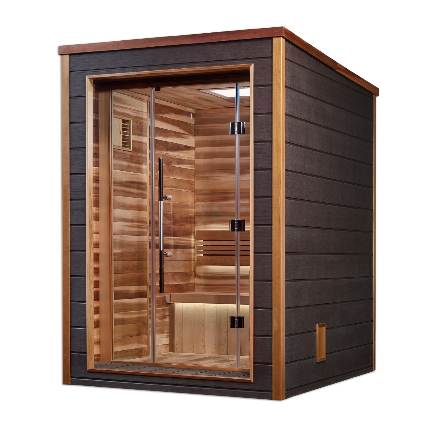 GDI-8202-01 Golden Designs Narvik 2 person Outdoor Traditional Sauna - Canadian Red Cedar Interior